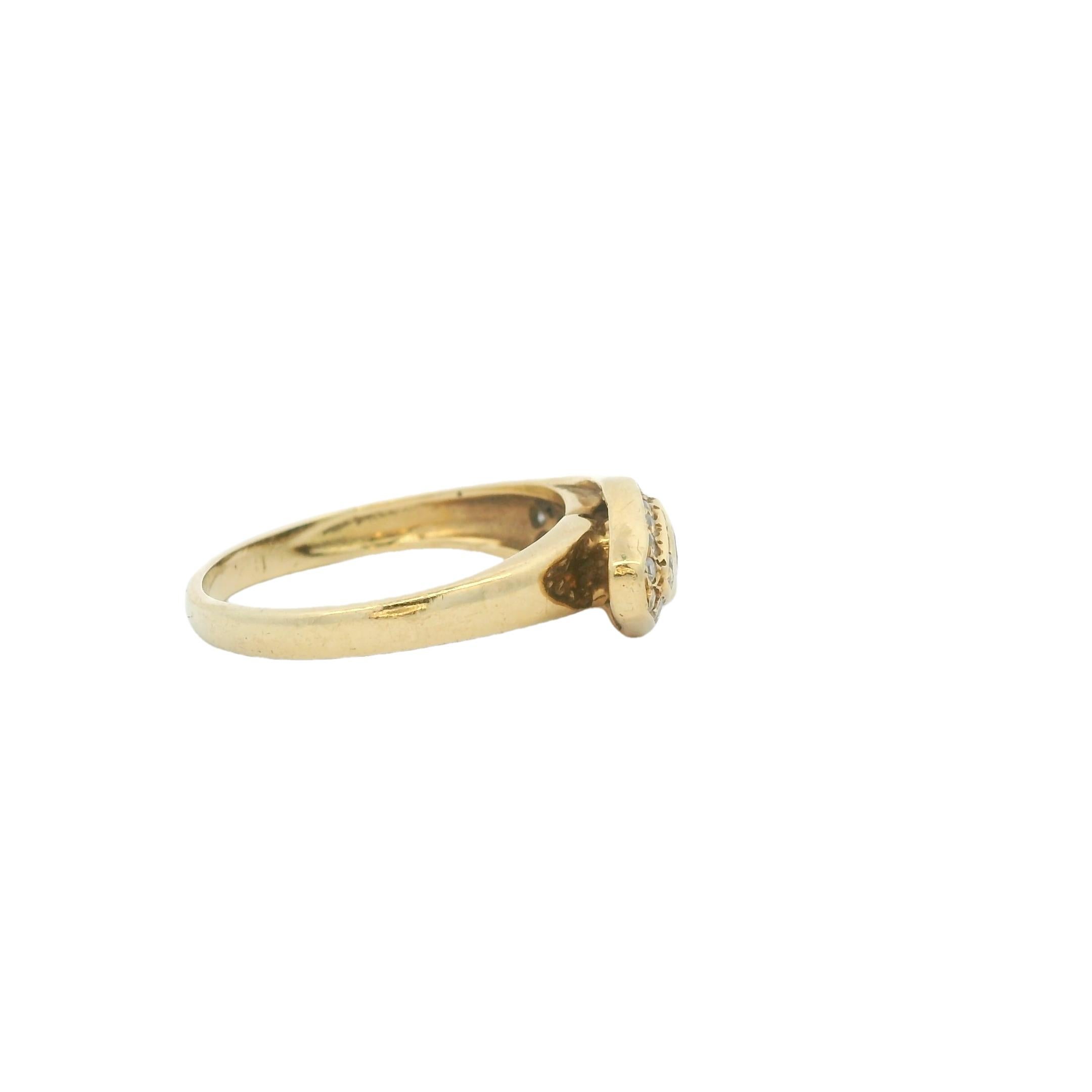 Cabochon Anello a serpente con zaffiro e diamante in oro giallo 18 carati, motivo del malocchio in vendita