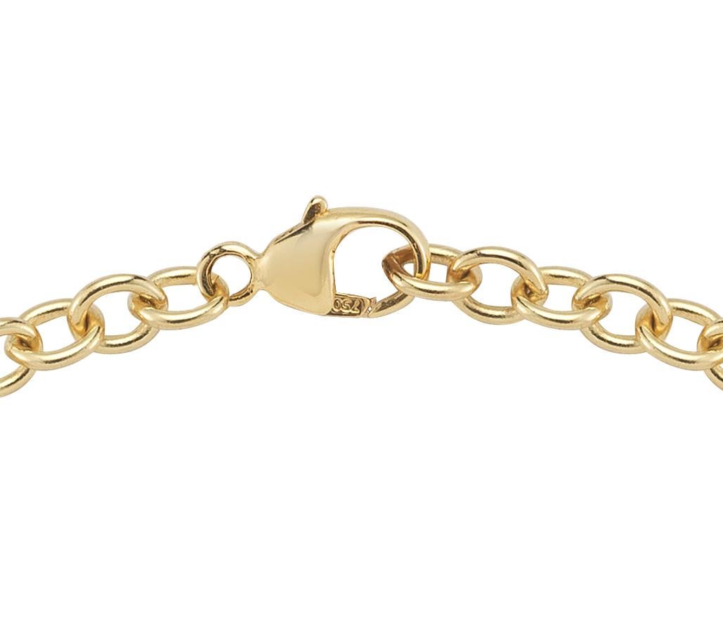 18 Karat Yellow Gold Sapphire Bar Bracelet In New Condition For Sale In New York, NY