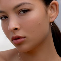 18k Yellow Gold Sapphire & Ruby Small Cascade Earrings