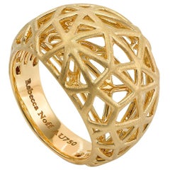 18k Yellow Gold Satin Finish Nest Ring