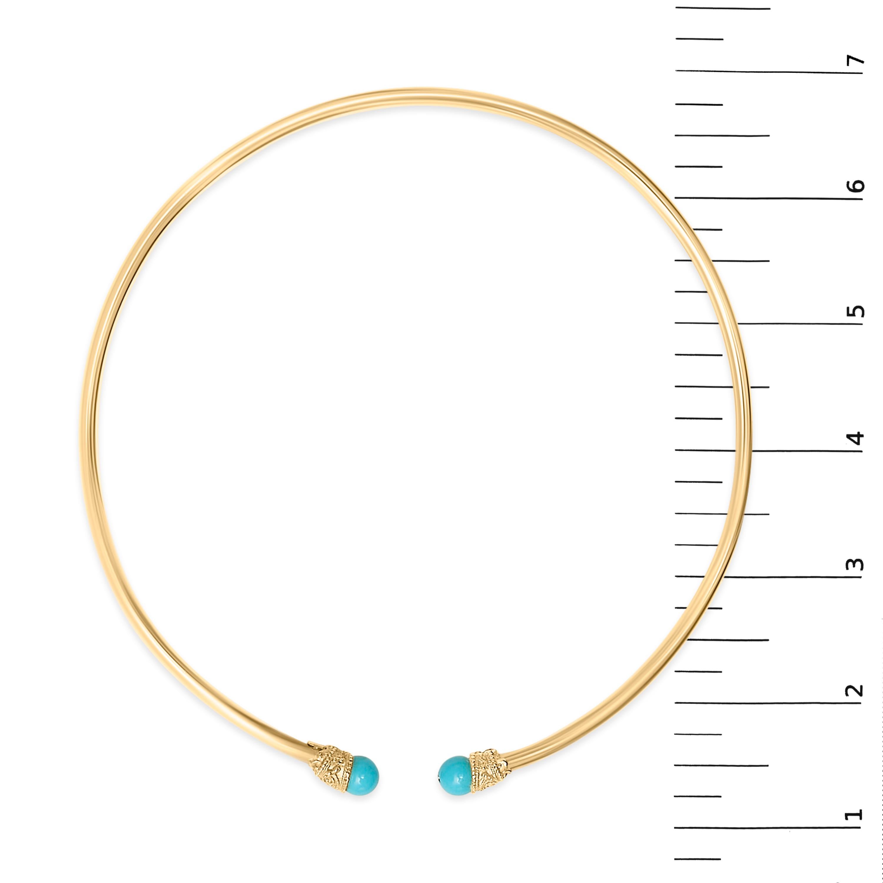 Prova un'eleganza senza tempo con questa incantevole collana in oro giallo 18 carati, un pezzo in cui il minimalismo incontra lo splendore. La sua forma scultorea si modella con grazia intorno al collo, con una finitura lucida e brillante che brilla