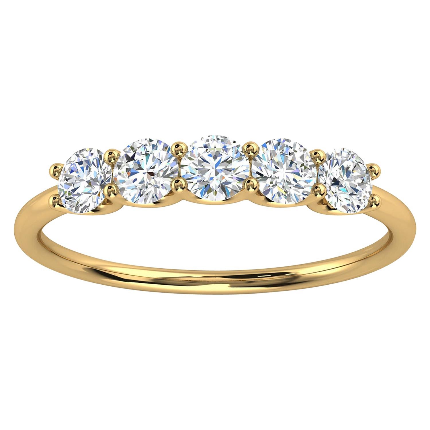 18K Yellow Gold Sevilla Diamond Ring '1/2 Ct. tw' For Sale