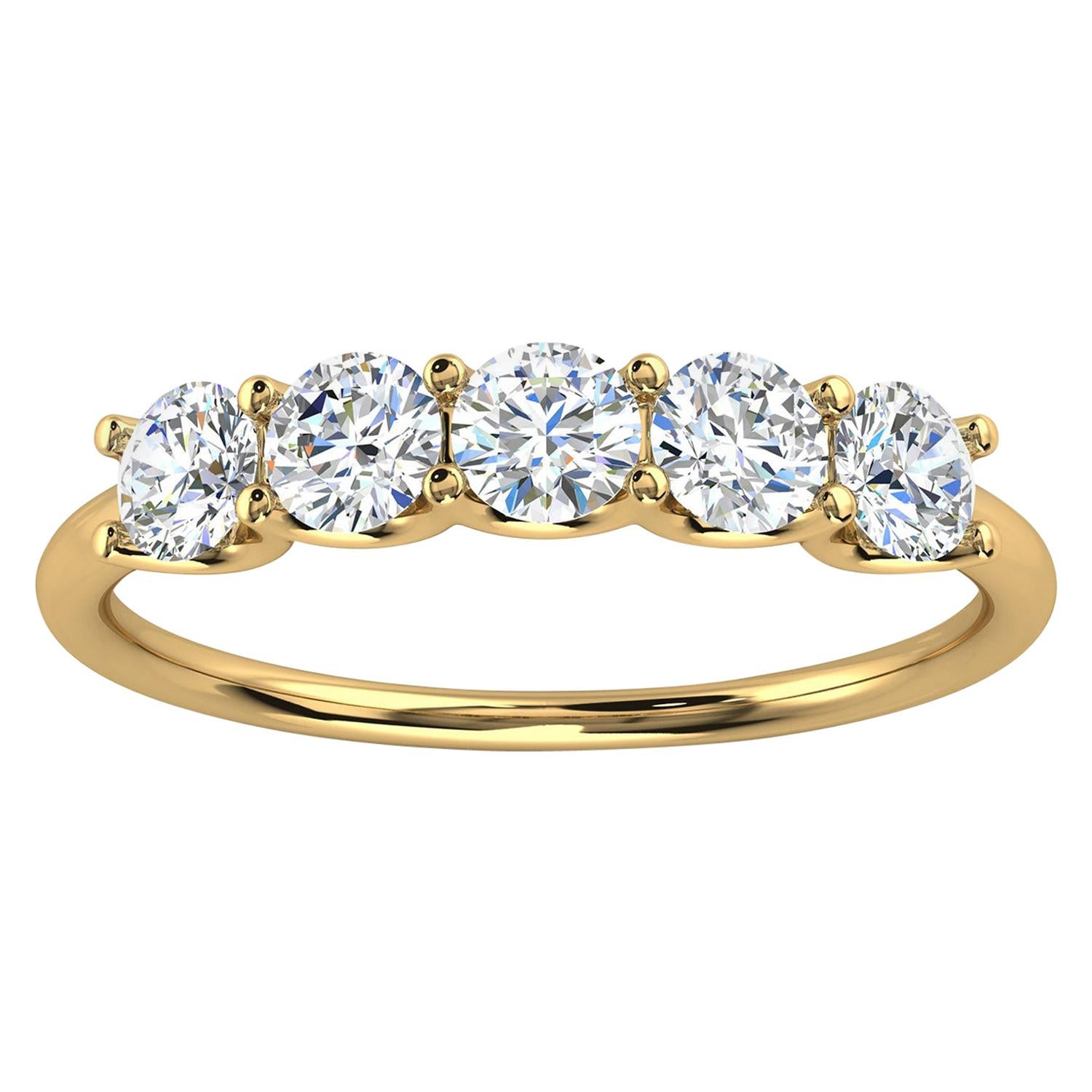 18k Yellow Gold Sevilla Diamond Ring '3/4 Ct. Tw' For Sale