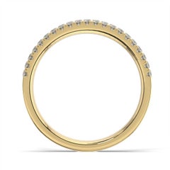 18 Karat Gelbgold Shiran zweireihiger Diamantring '1/3 Karat'