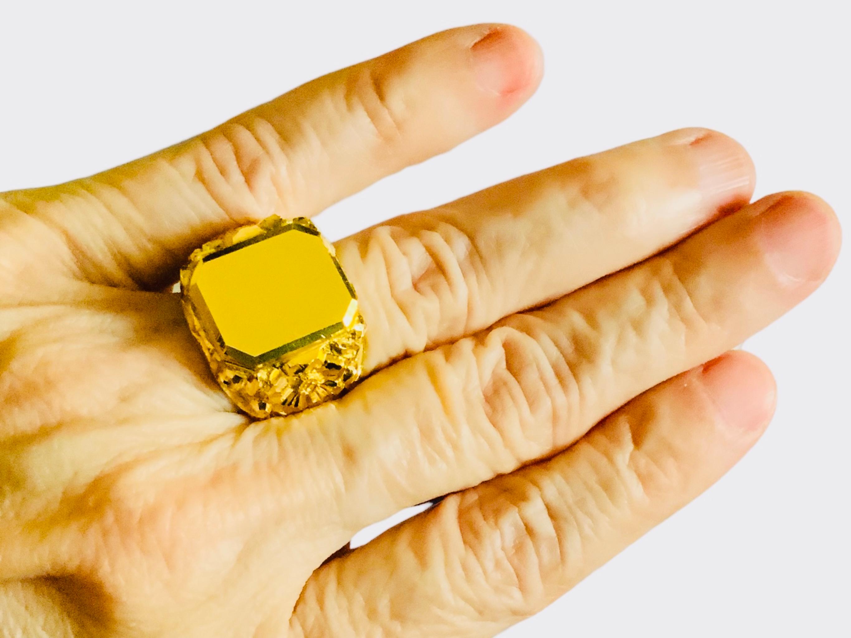 18K Yellow Gold Signet Ring 5