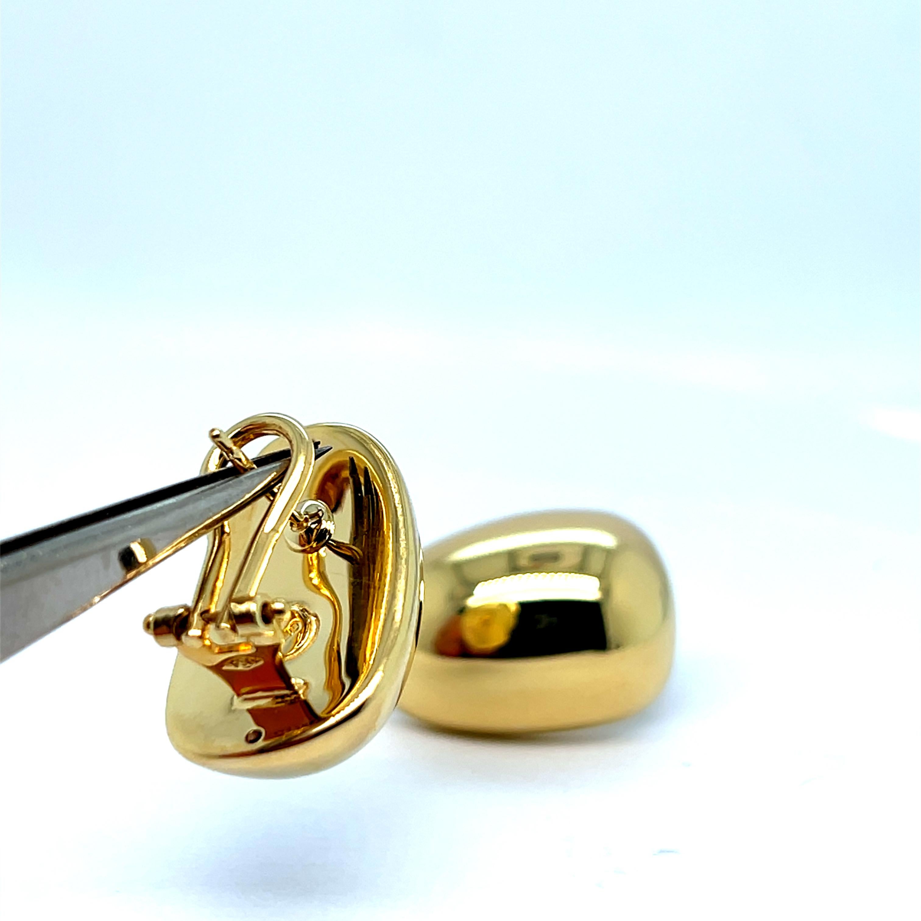 Moderno Orecchini Sleeper in oro giallo 18k 