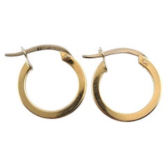 18K Yellow Gold Small Hoop Earrings #18174