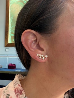 Boucles d'oreilles petites vignes en or jaune 18K par Rina Limor