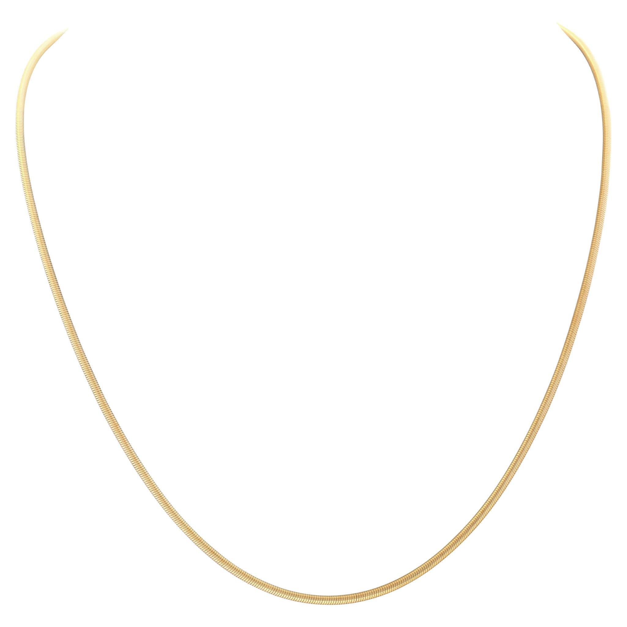 18k Yellow Gold Snake Necklace Chain