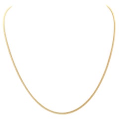 18k Yellow Gold Snake Necklace Chain