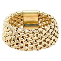 Anillo Malla Suave Oro Amarillo 18k