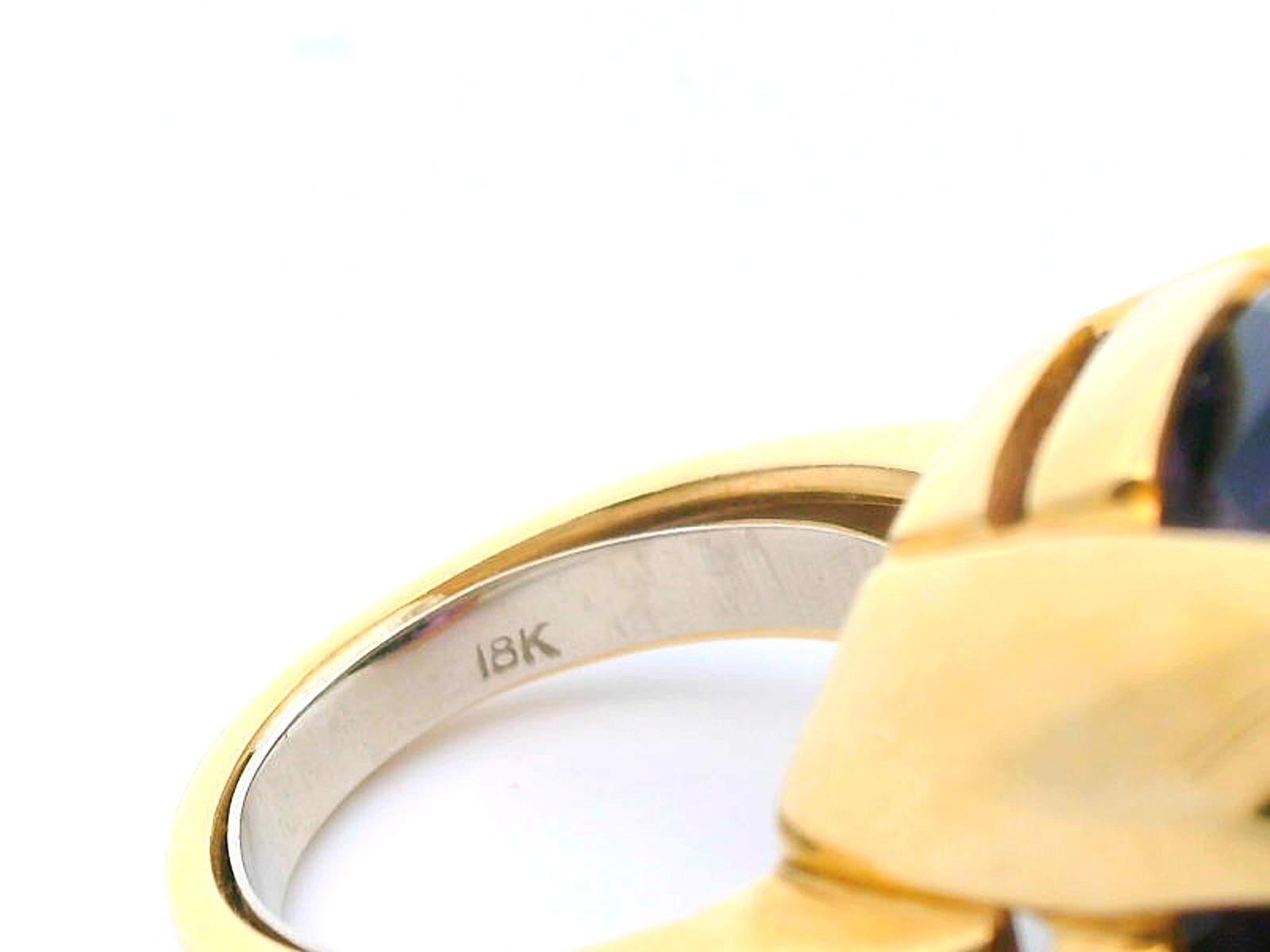 Bague solitaire en or jaune 18 carats 32.4 carats en vente 3