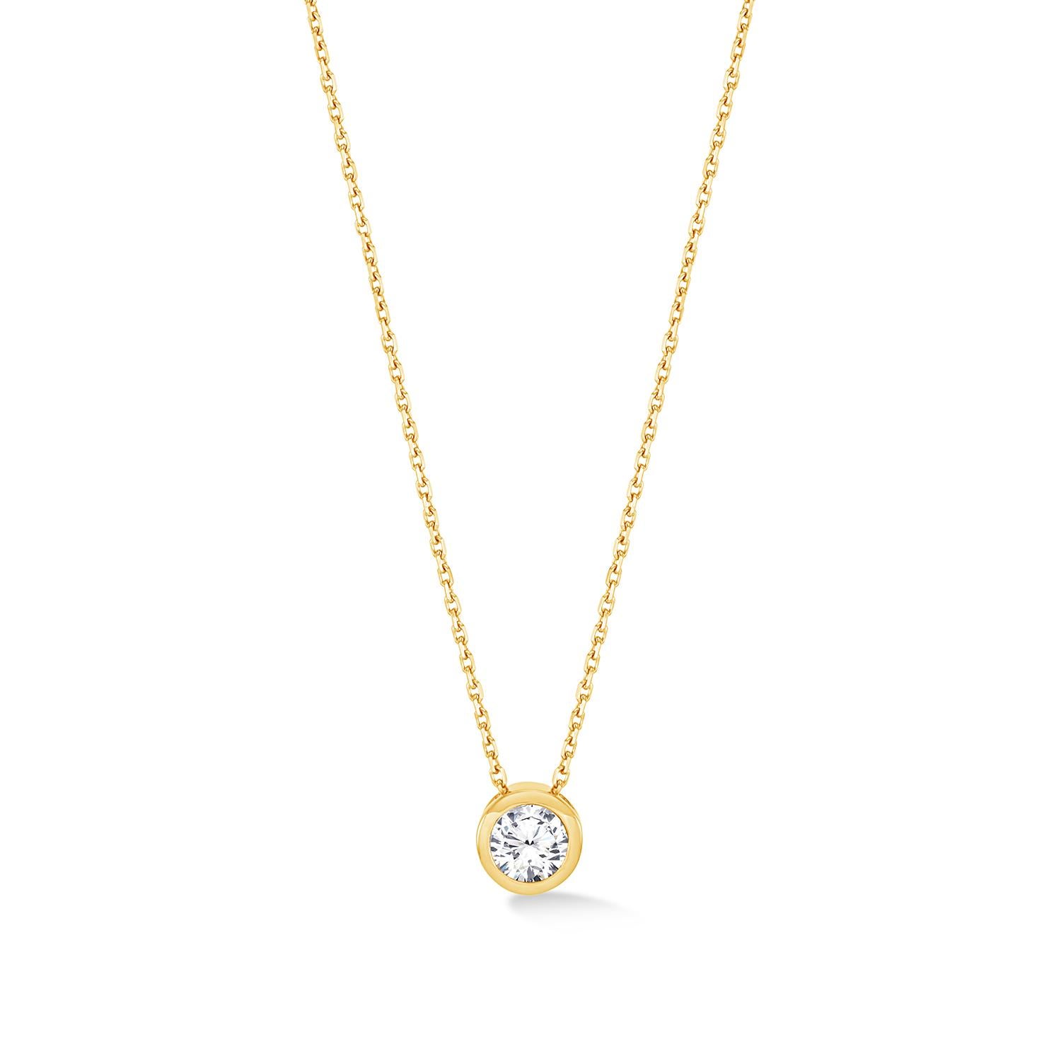 Ciondolo con diamante solitario a cascata in oro giallo 18k In condizioni Nuovo in vendita a London, GB
