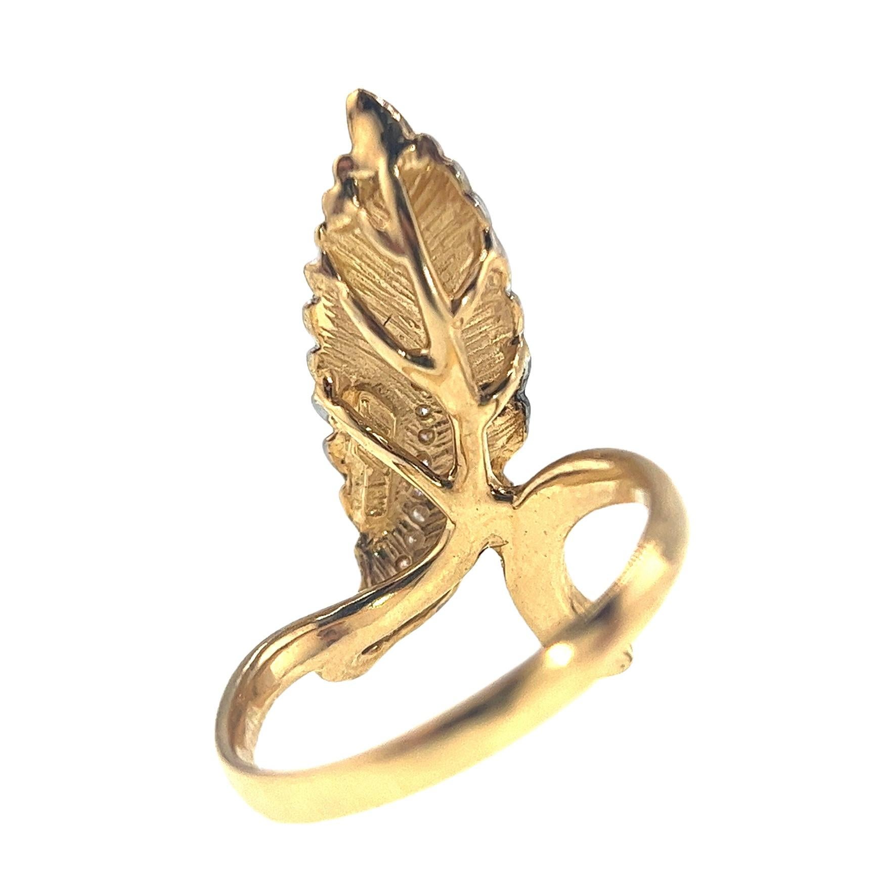 Bague spéciale en or jaune 18 carats de couleur poudre avec diamants Unisexe en vente