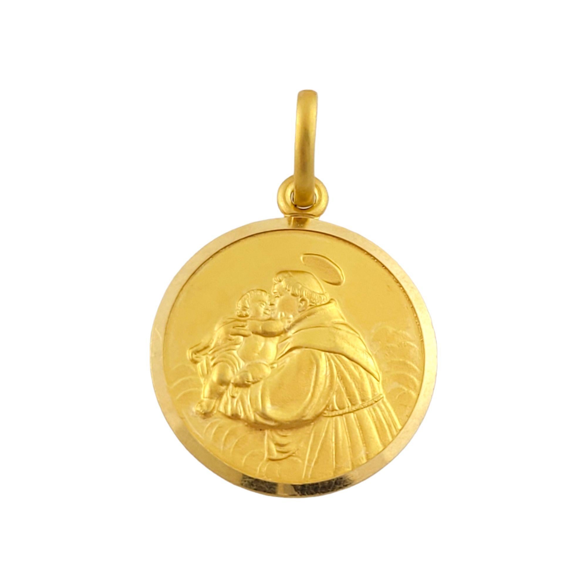 18k gold st anthony pendant