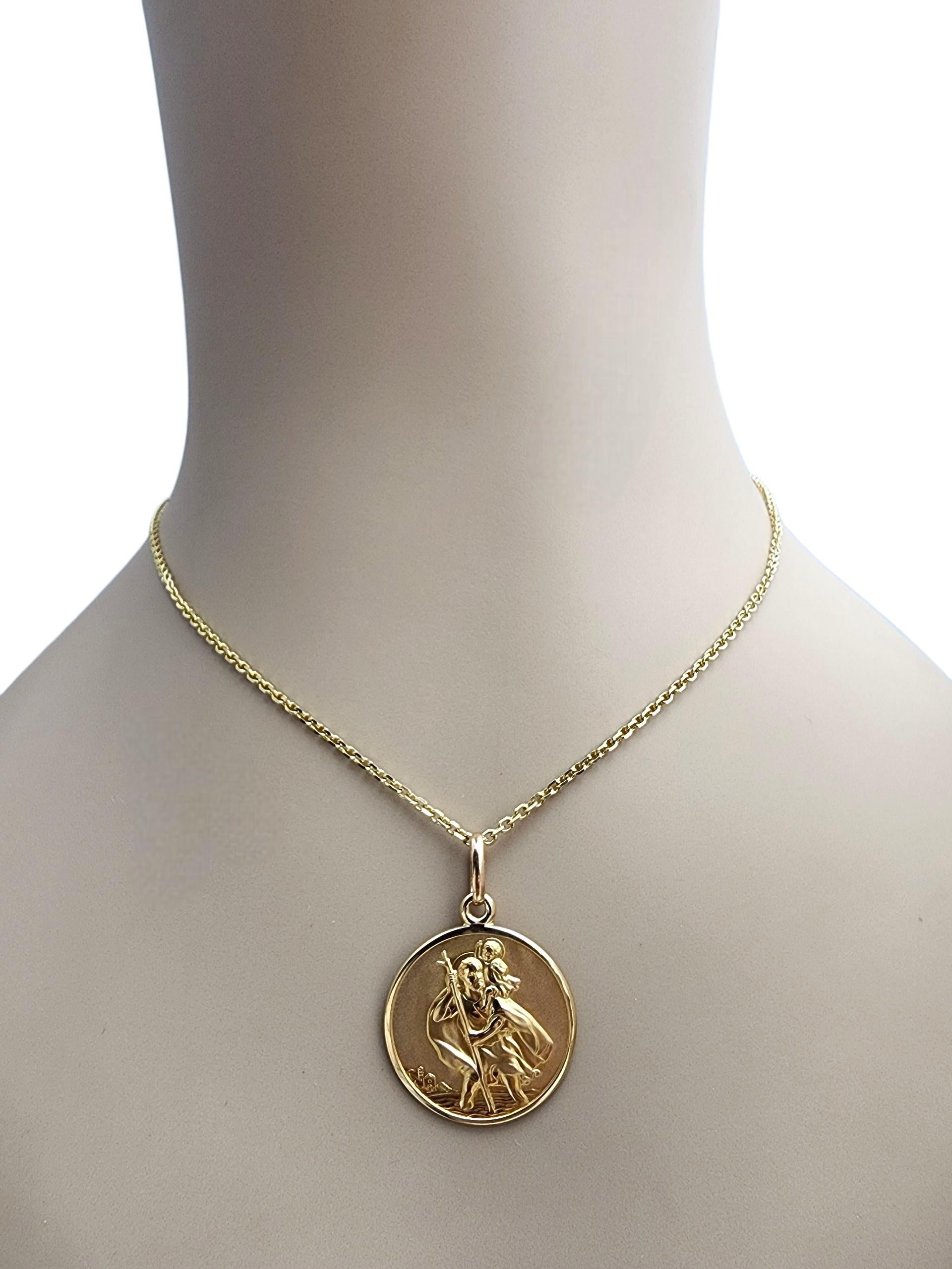 18K Yellow Gold St. Christopher Charm #22752 For Sale 4