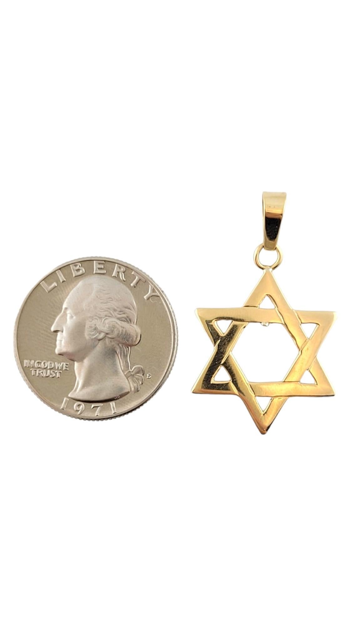 18K Yellow Gold Star of David Pendant #16209 For Sale 1