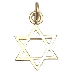 18K Yellow Gold Star of David Pendant #25271