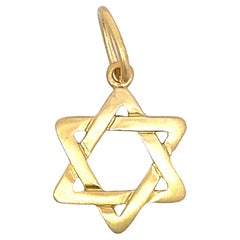 18k Gelbgold Stern von David Anhänger