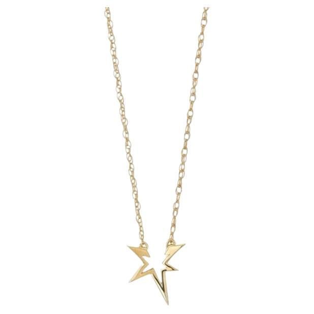 18K Yellow Gold Necklace with Brilliant-Cut Diamond – Everyday Elegance