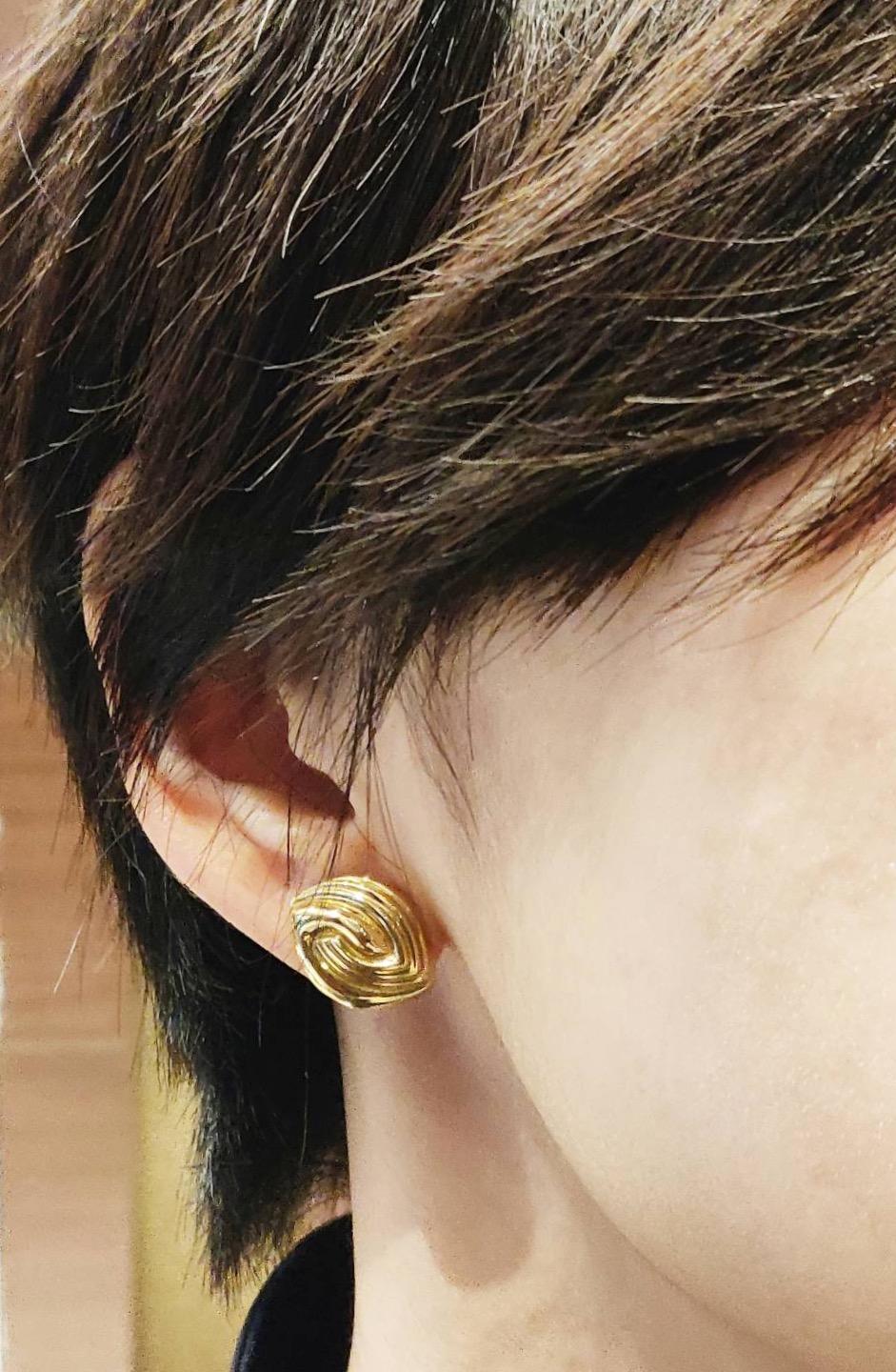 18K Yellow Gold Stud Earrings & Detachable Baroque South Sea Pearl Diamond Drops For Sale 1