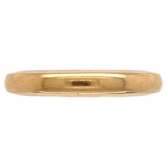 18K Yellow Gold Swedish Wedding Band Ring Band dated 1927 Size 11.25