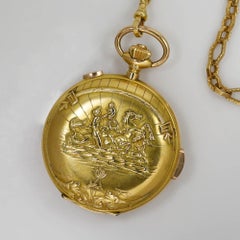 18K Yellow Gold Swiss Repeater Watch, Special Hunting Case