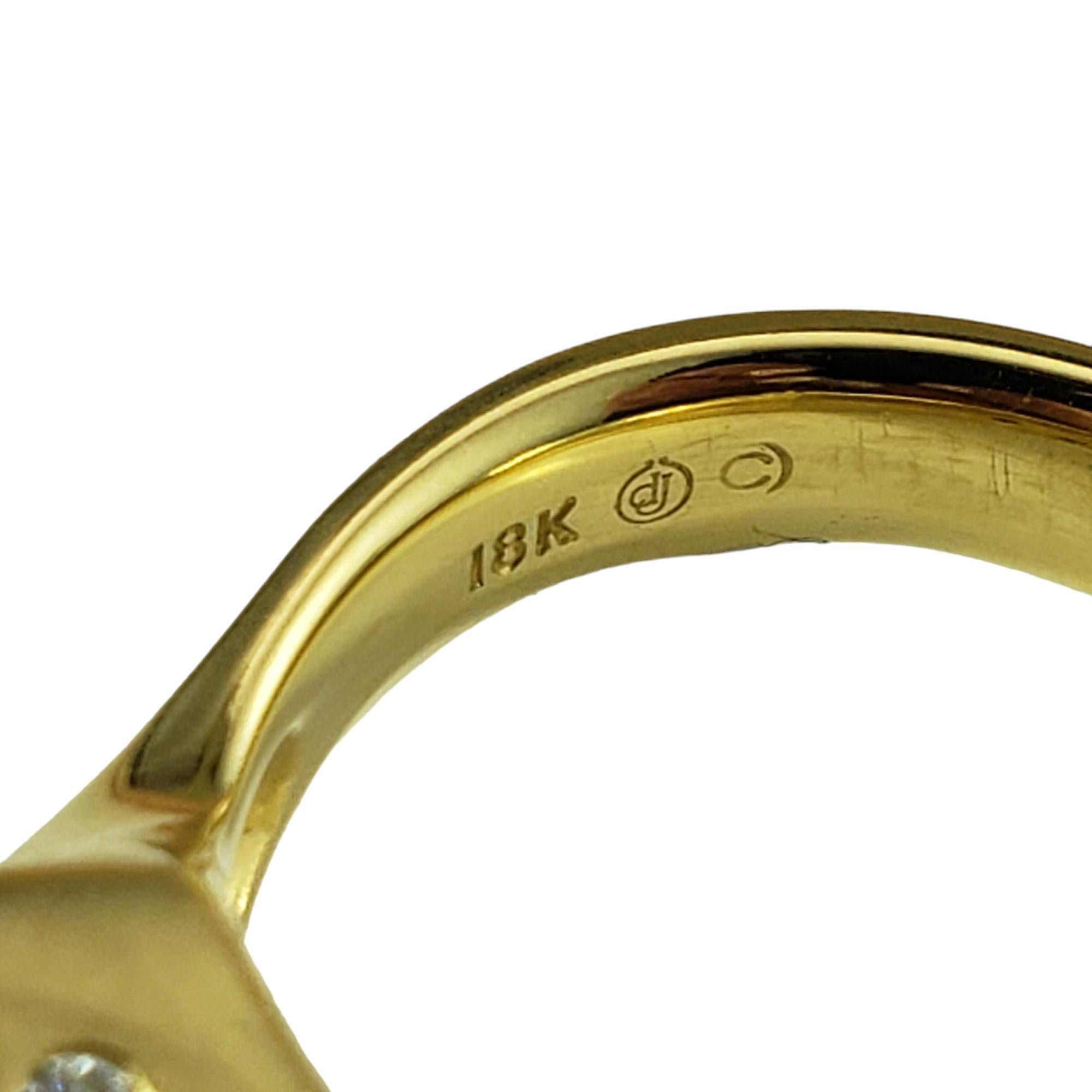 18K Yellow Gold Tanzanite & Diamond Ring Size 8 #16336 1