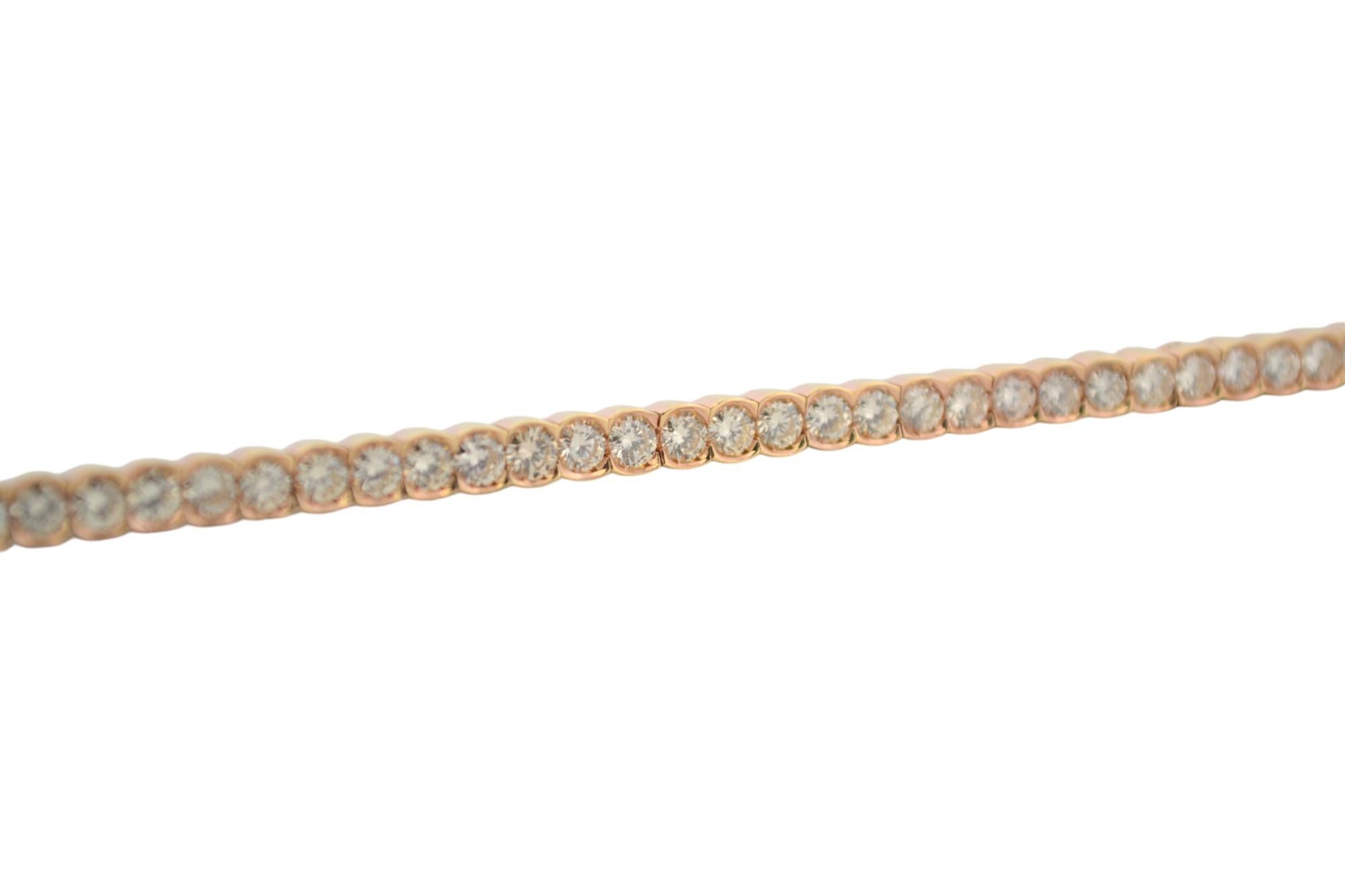Bracciale Tennis in oro giallo 18K con diamanti In condizioni ottime in vendita a București, București