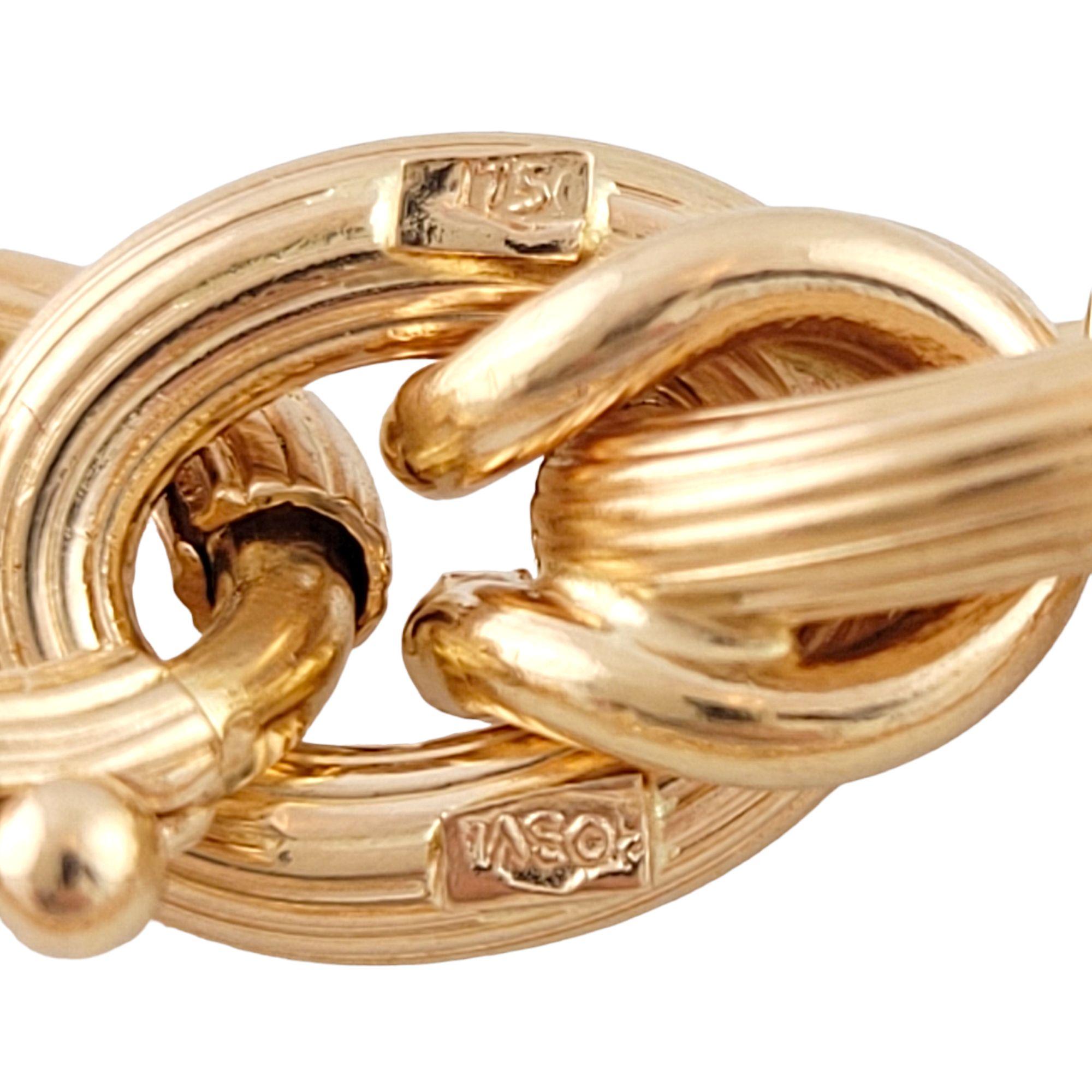 Women's 18k Yellow Gold Textured Link Bracelet