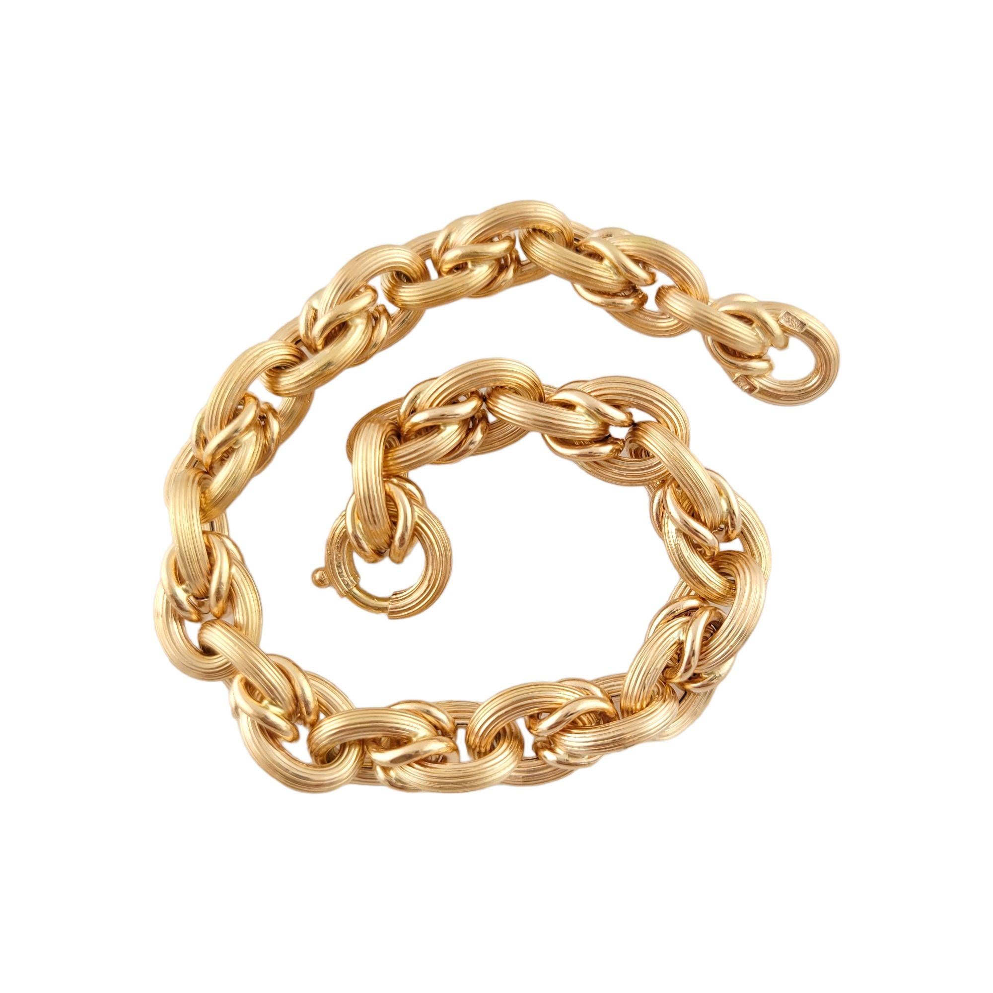 18k Yellow Gold Textured Link Bracelet 1