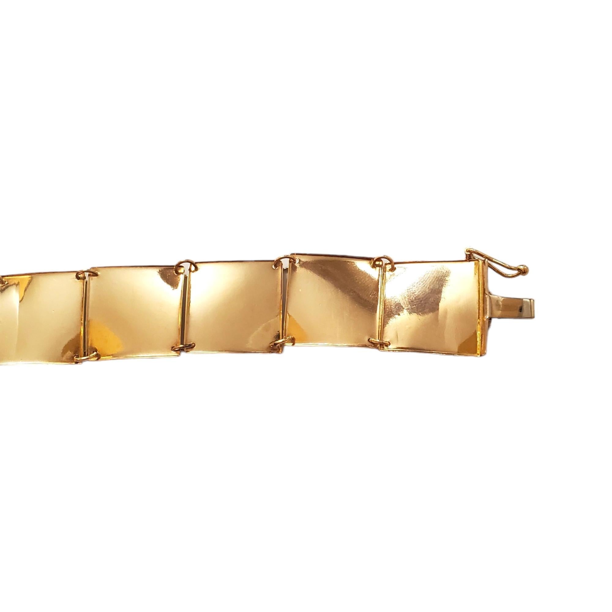 Bracelet à maillons texturés en or jaune 18 carats n° 18038 Bon état - En vente à Washington Depot, CT