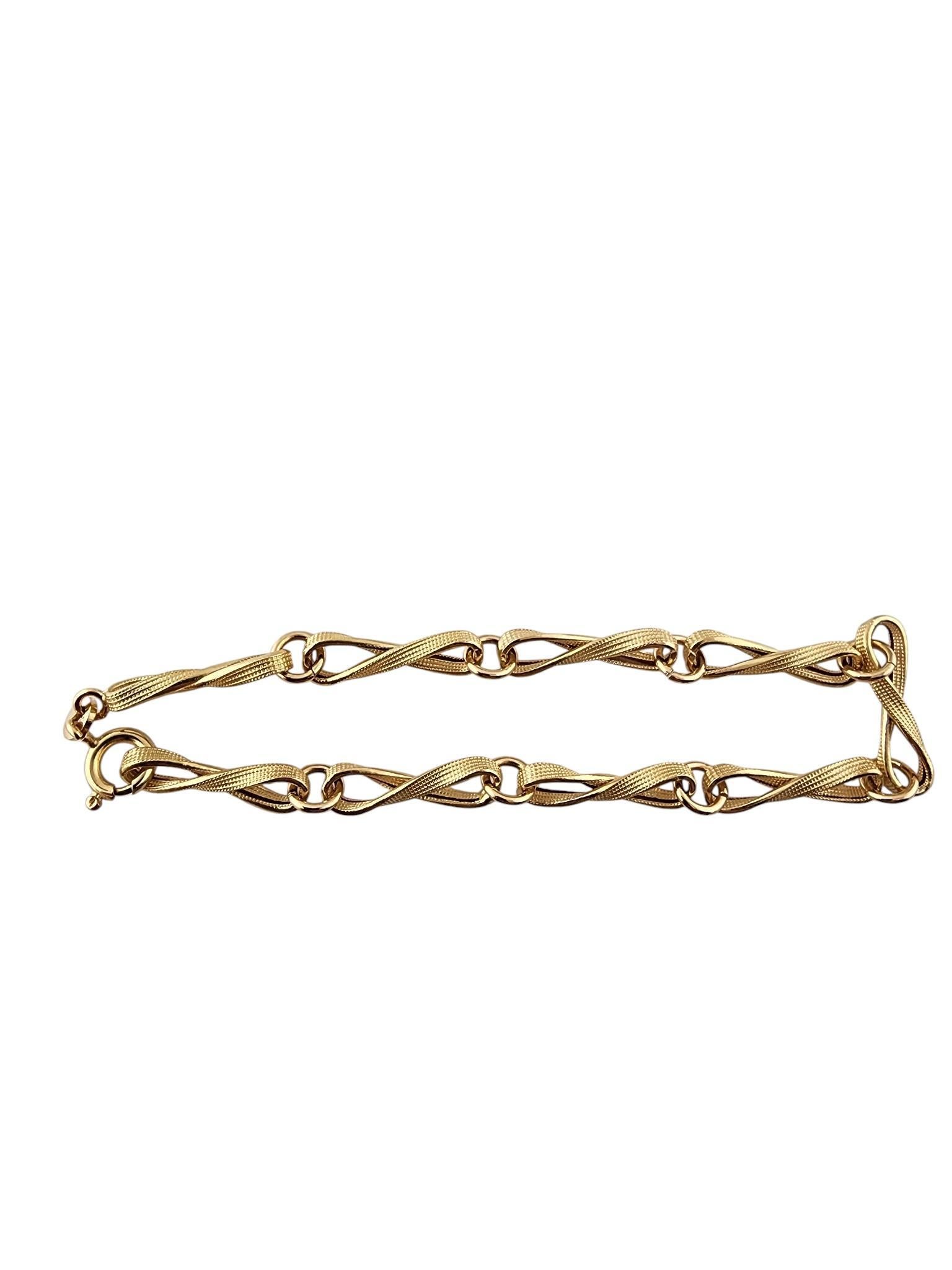 Contemporaneo Bracciale a maglie ritorte in oro giallo 18k #23126 in vendita