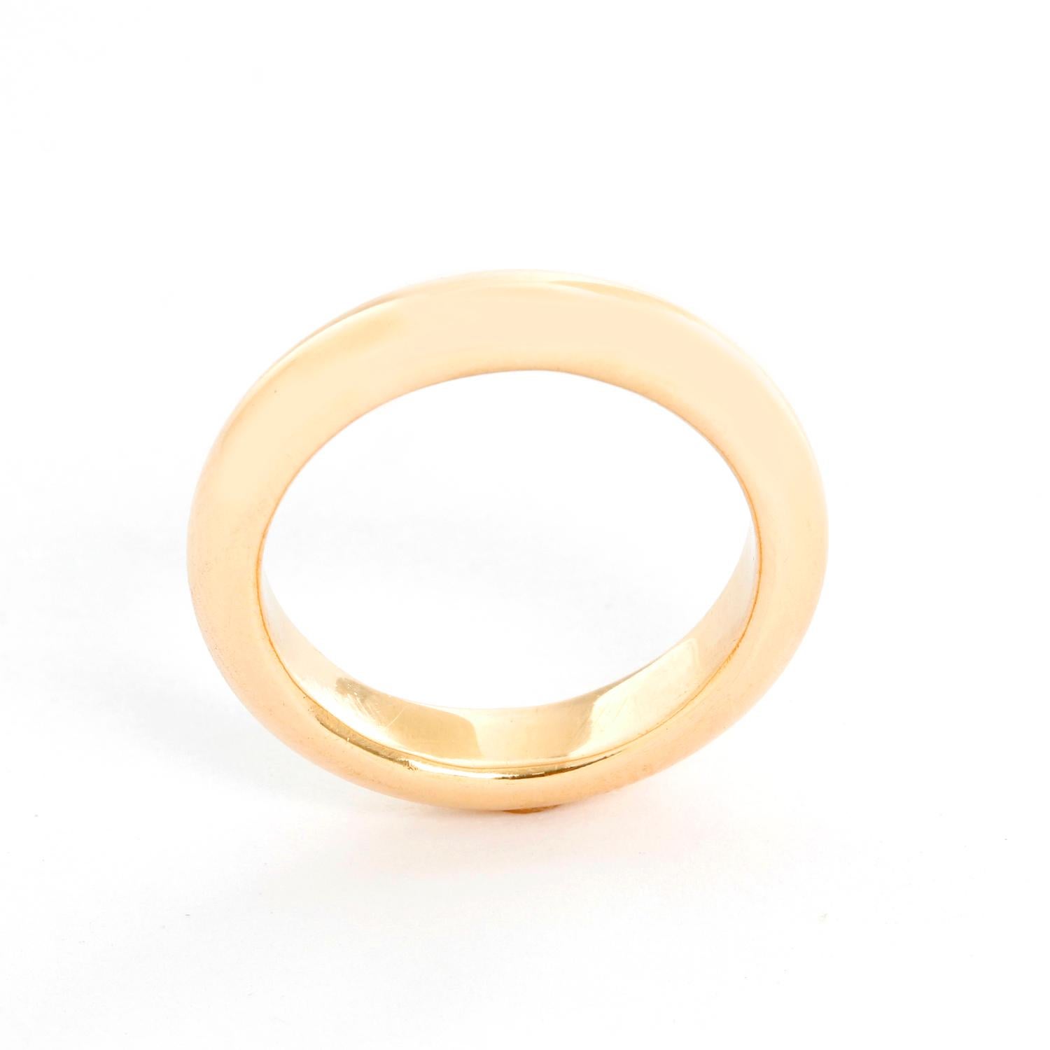 18K Yellow Gold Thin Wedding Band Size 6.5 - 18K Yellow gold gold band. Thickness 4 mm.  Total weight 6 grams. Size 6.5.