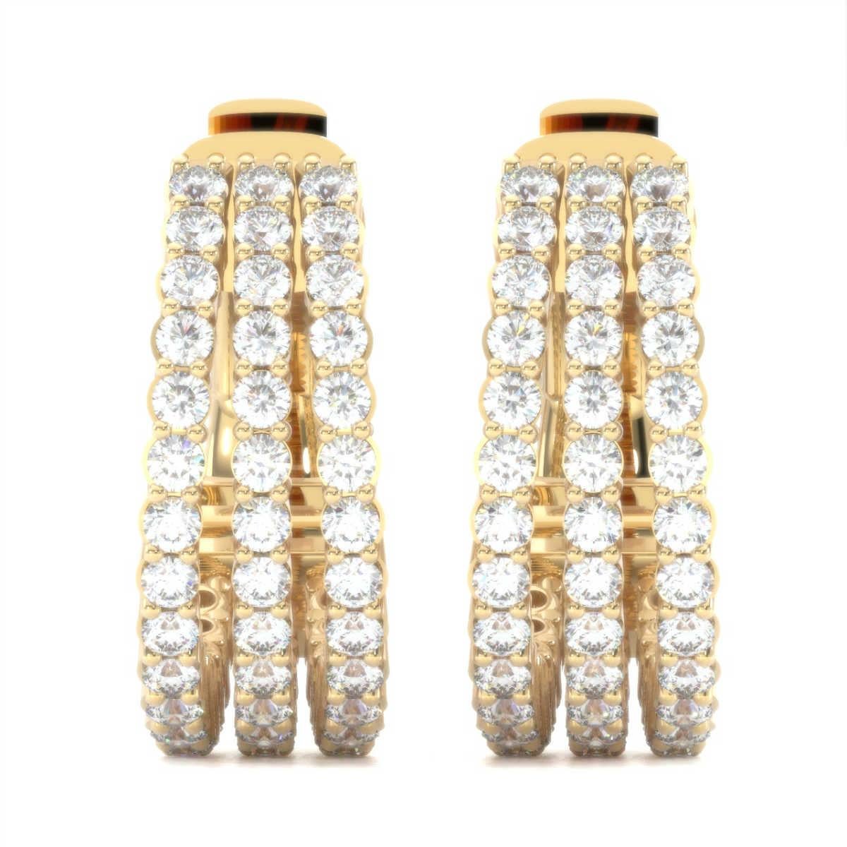 1 carat rose gold diamond earrings