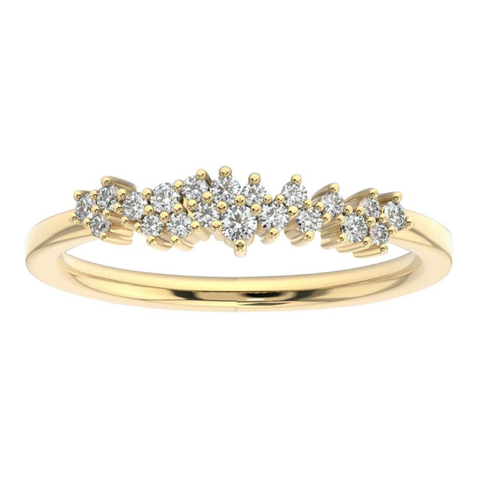 18K Yellow Gold Tiana Diamond Ring '1/5 Ct. Tw' For Sale