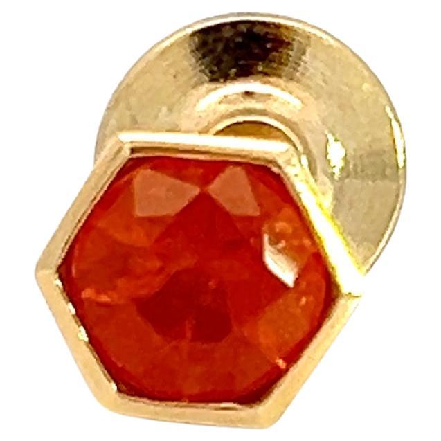 18k Yellow Gold Tie Tack/Lapel Pin Mexican Opal
