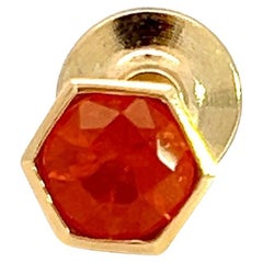 18k Yellow Gold Tie Tack/Lapel Pin Mexican Opal