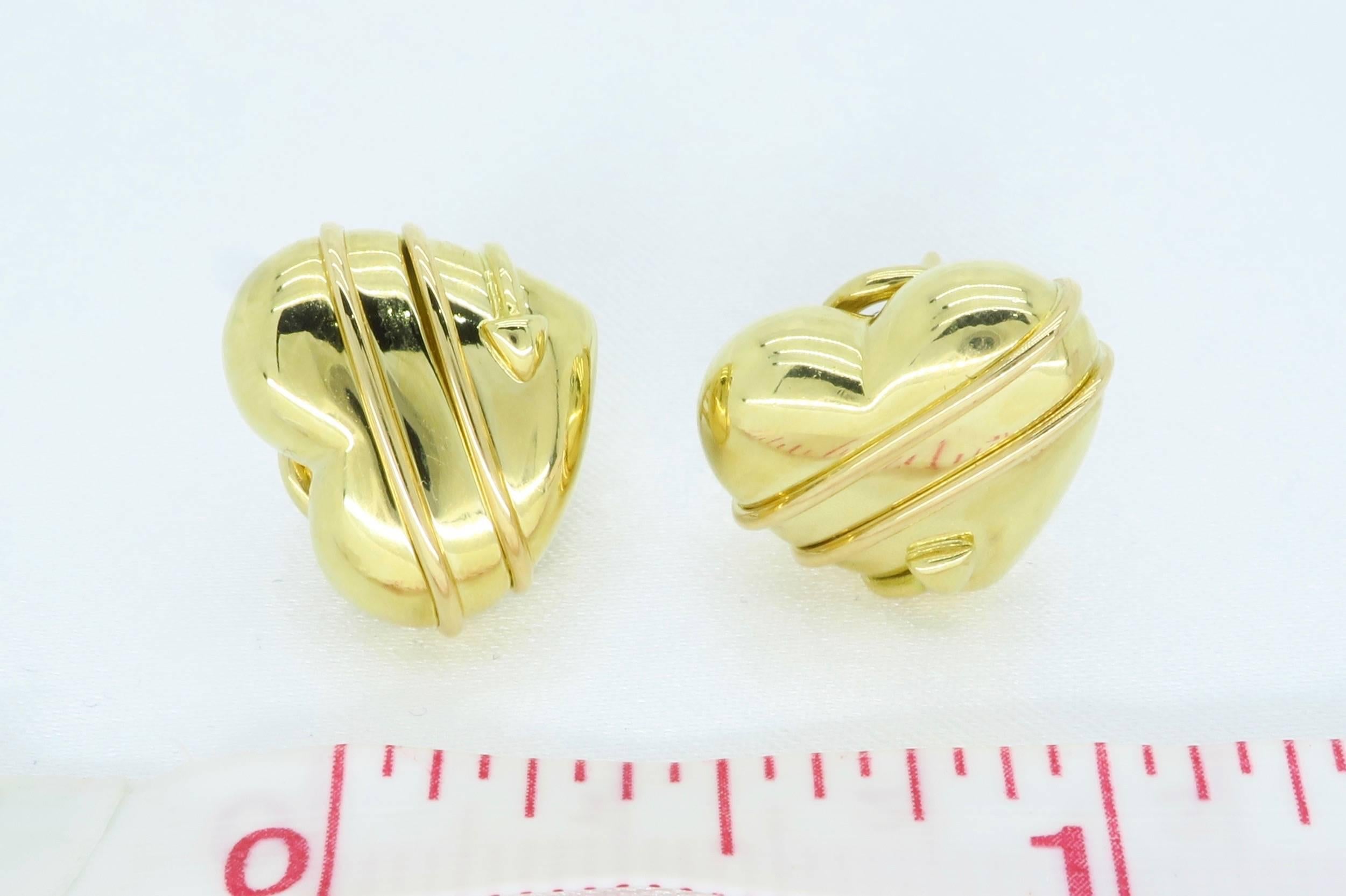 18 Karat Yellow Gold Tiffany & Co. Cupid Earrings 5