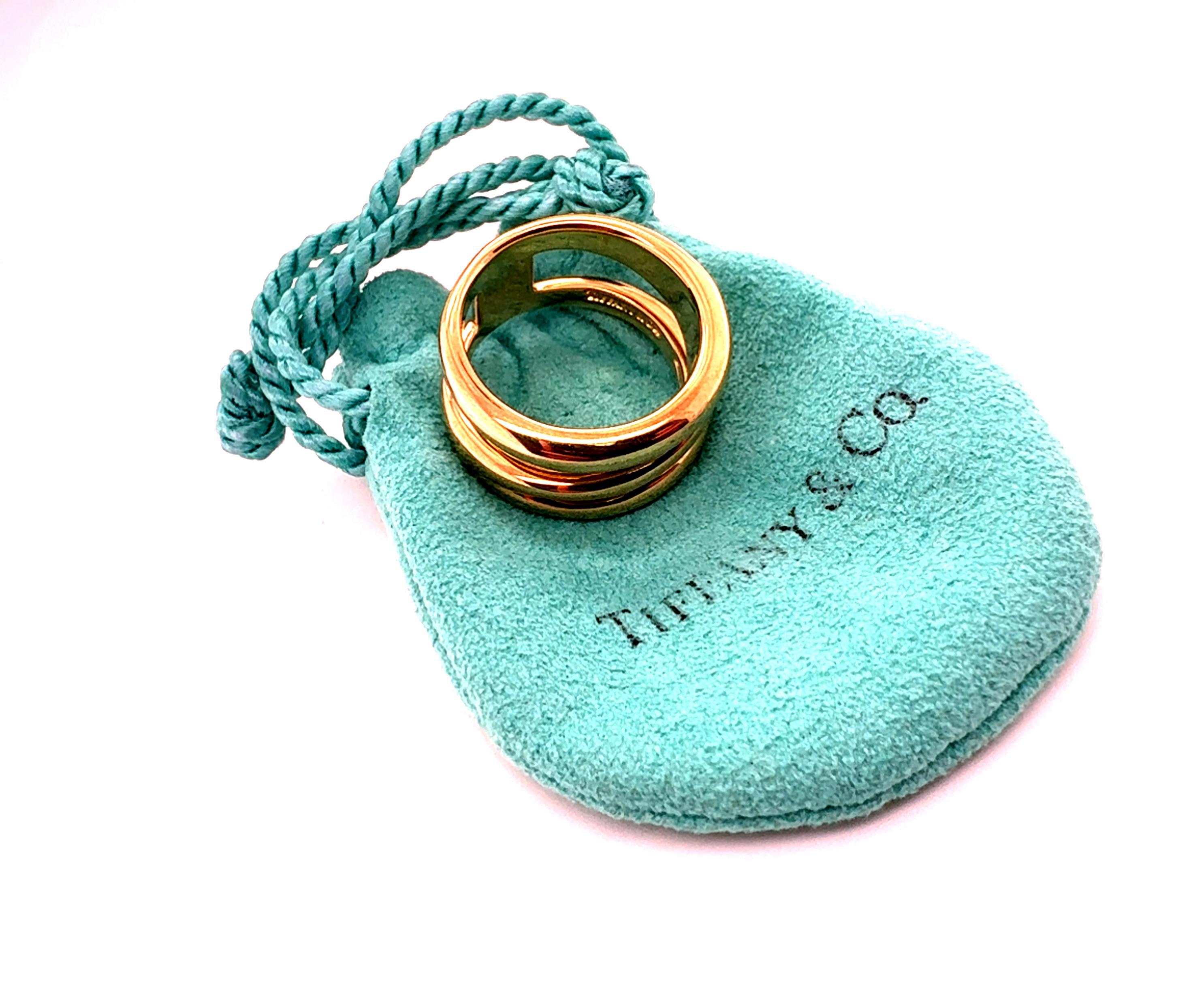 18 Karat Gelbgold Tiffany & Co. Band Damen im Angebot