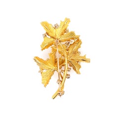 18k Yellow Gold Tiffany & Co. Brooch with Diamonds