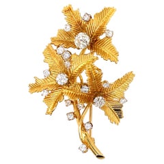18k Yellow Gold Tiffany & Co. Brooch with Diamonds