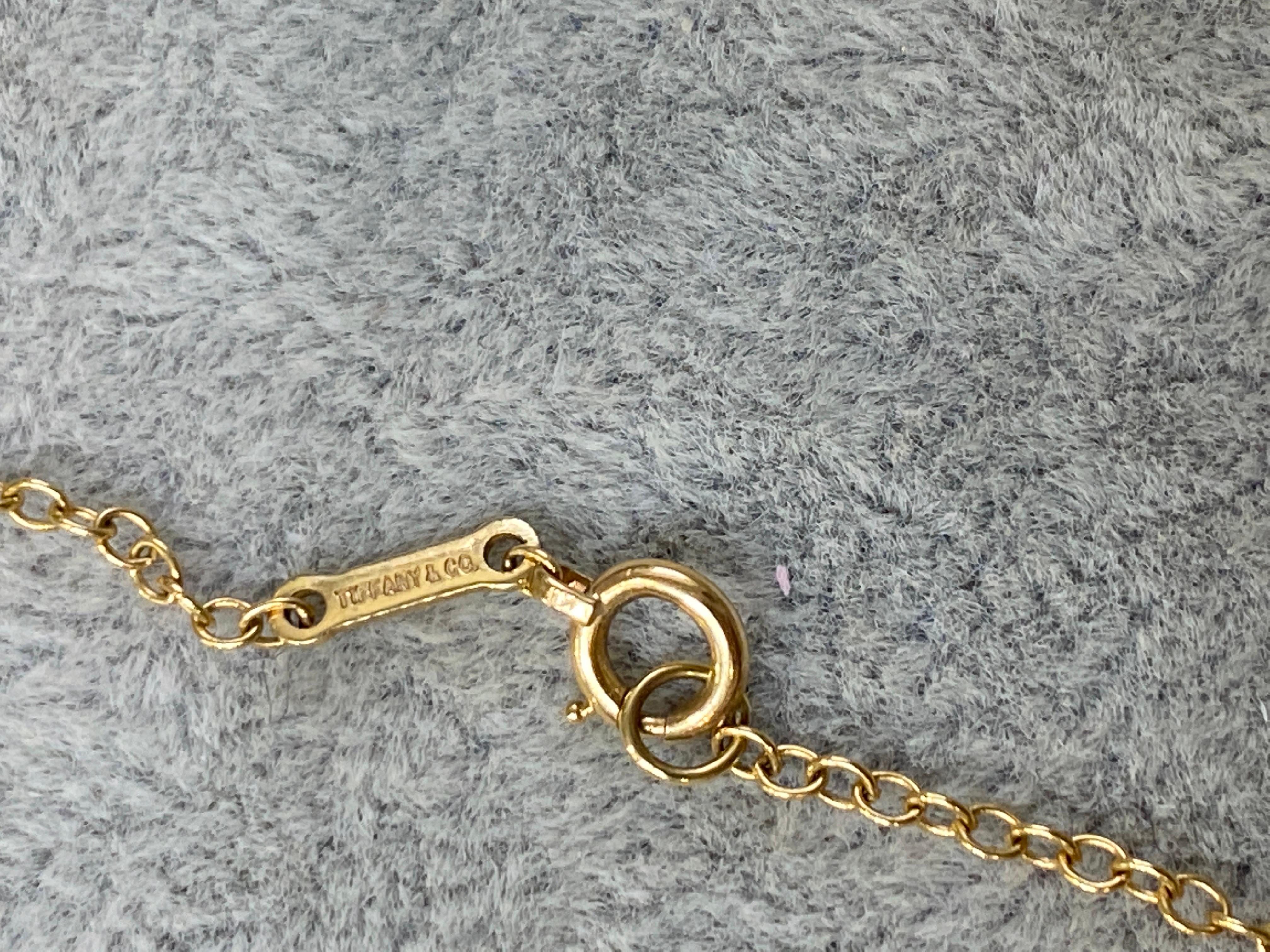 Tiffany & Co extra large collier pendentif Elsa Peretti en or jaune 18 carats en vente 1