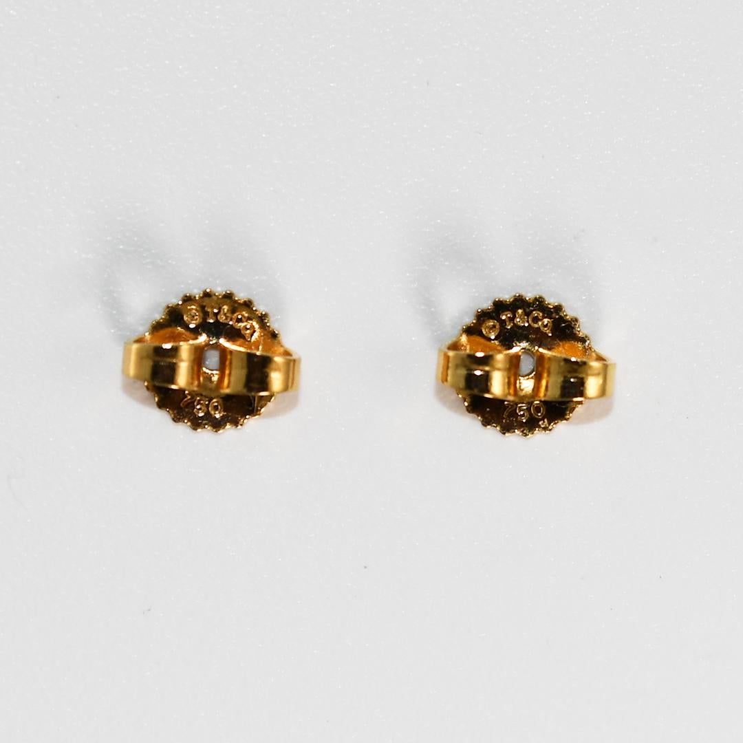18 Karat Gelbgold Tiffany & Co. Ohrringe mit Knoten 4.2g 1