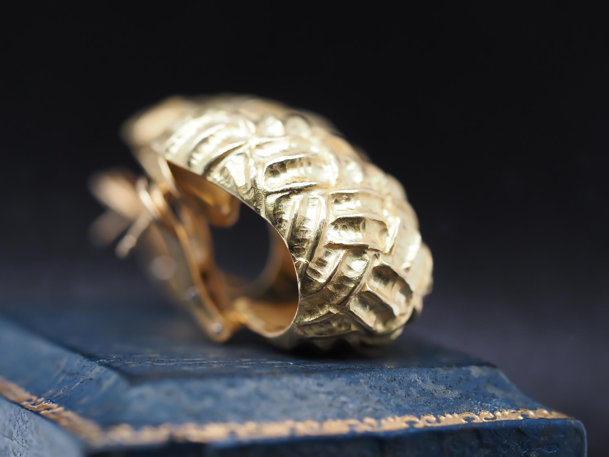 18 Karat Gelbgold Tiffany & Co Großformatige Ohrringe Damen