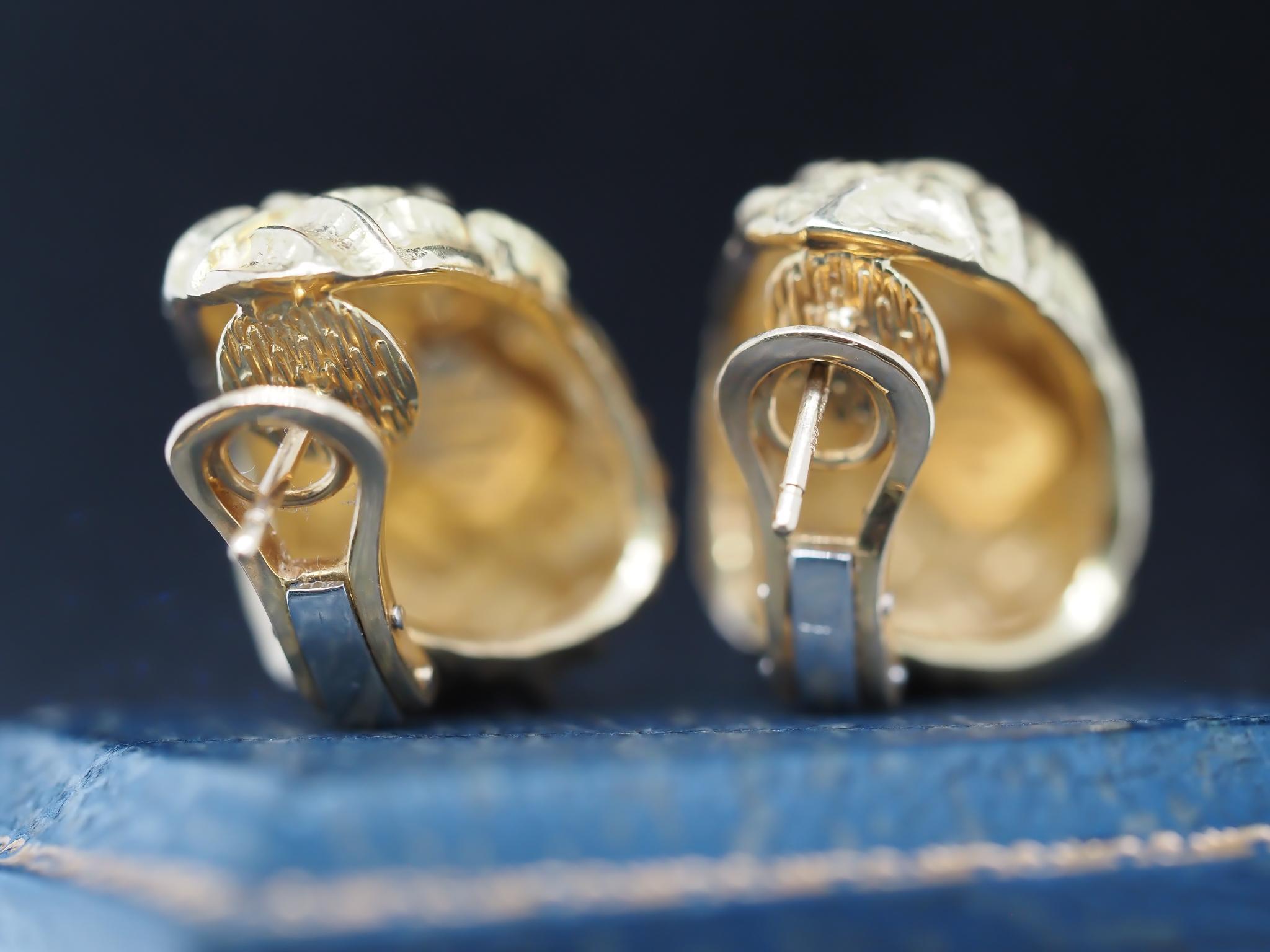 18 Karat Gelbgold Tiffany & Co Großformatige Ohrringe 1