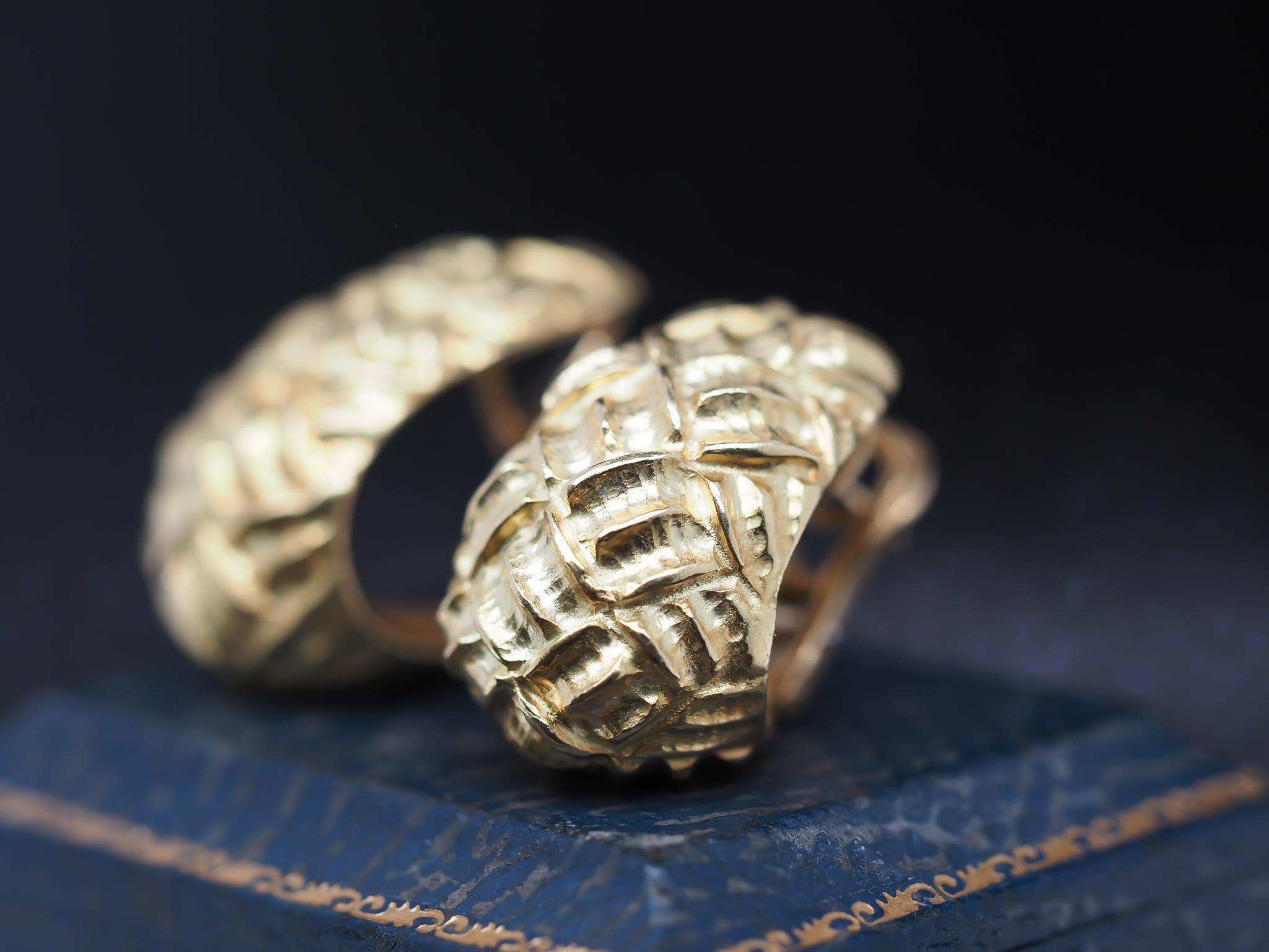 18 Karat Gelbgold Tiffany & Co Großformatige Ohrringe 3