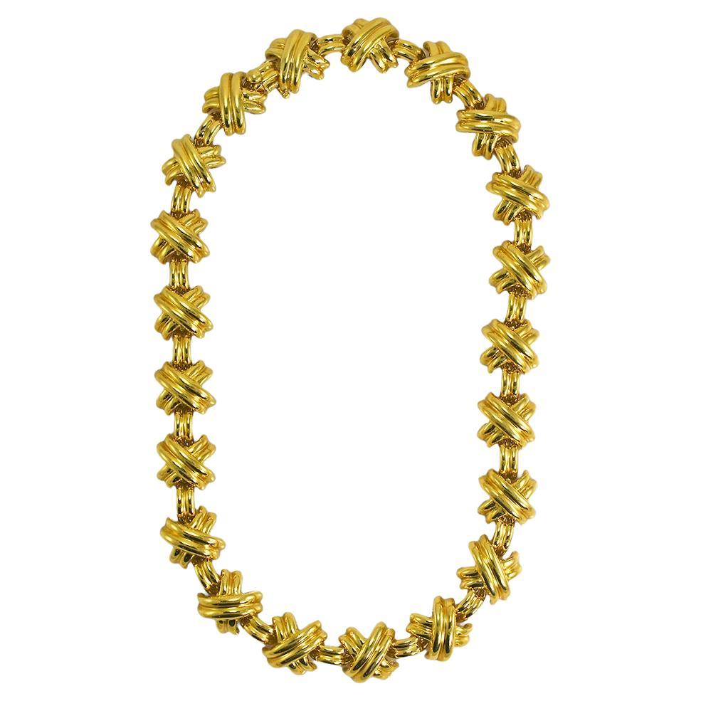 18 Karat Gelbgold Tiffany & Co. Halskette 110g