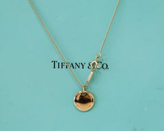 18 Karat Yellow Gold Tiffany & Co. Necklace with Round Letter "O" Pendant