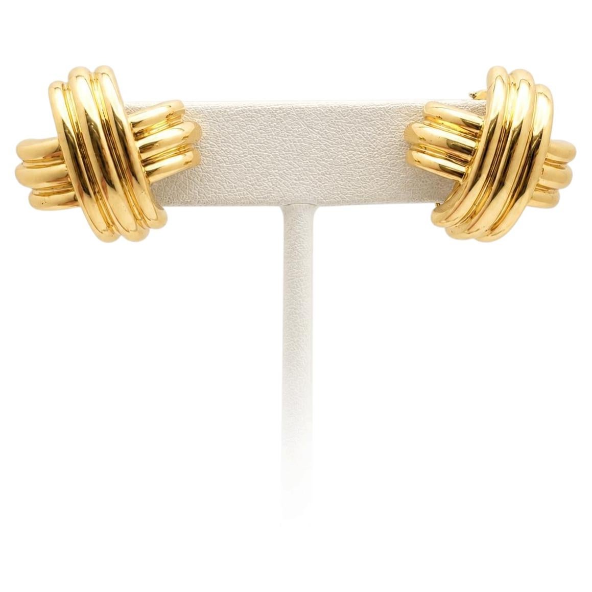 Oro giallo 18 carati Tiffany & Co. Orecchini Signature X